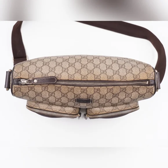 CF10 💟 Gucci GG Supreme Double Pocket Crossbody bag - Picture 2 of 13